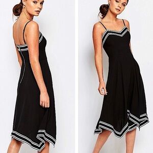 TED BAKER LONDON Kahmen Navy Blue Strappy Midi Dress